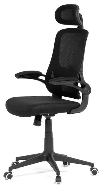 Fekete Hálós Irodai Szék, Hinta Mechanikával. KA-Q842 BK