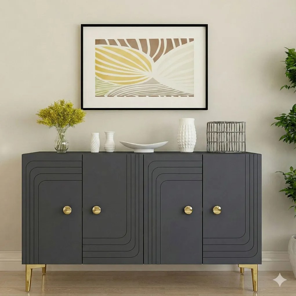 Lessi 120 - Anthracite, Gold