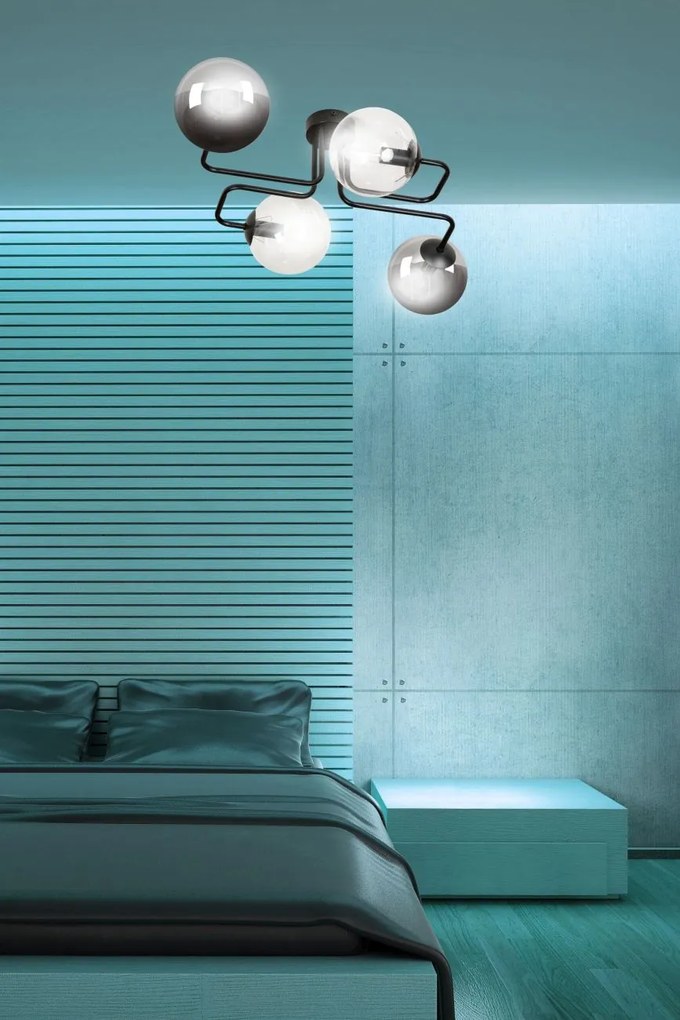 Emibig modern mennyezeti lámpa brendi fekete emi843/4m3