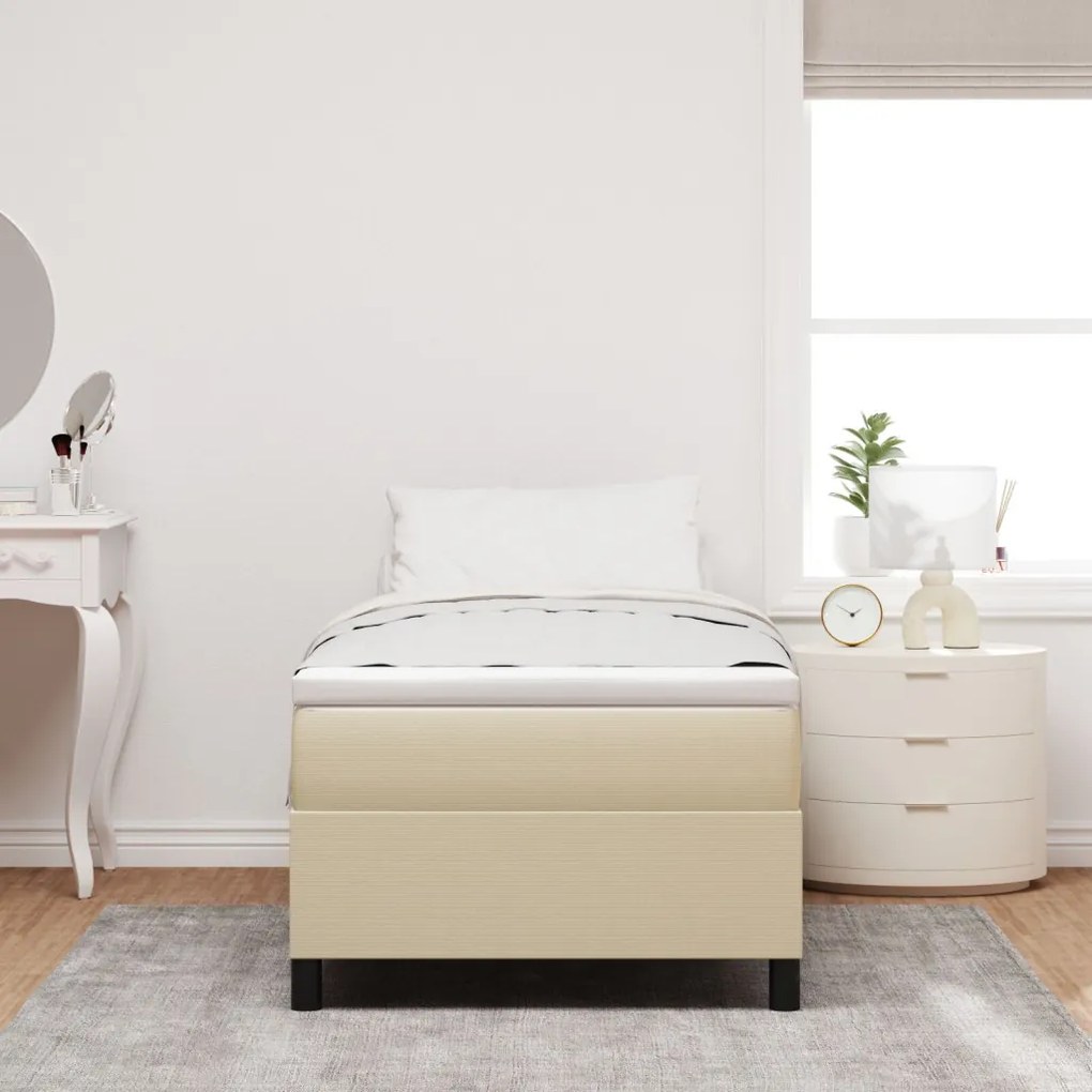 Boxspring Ágy Világos Zöld Szürke 100x200 cm Kedvenc Kordbársony