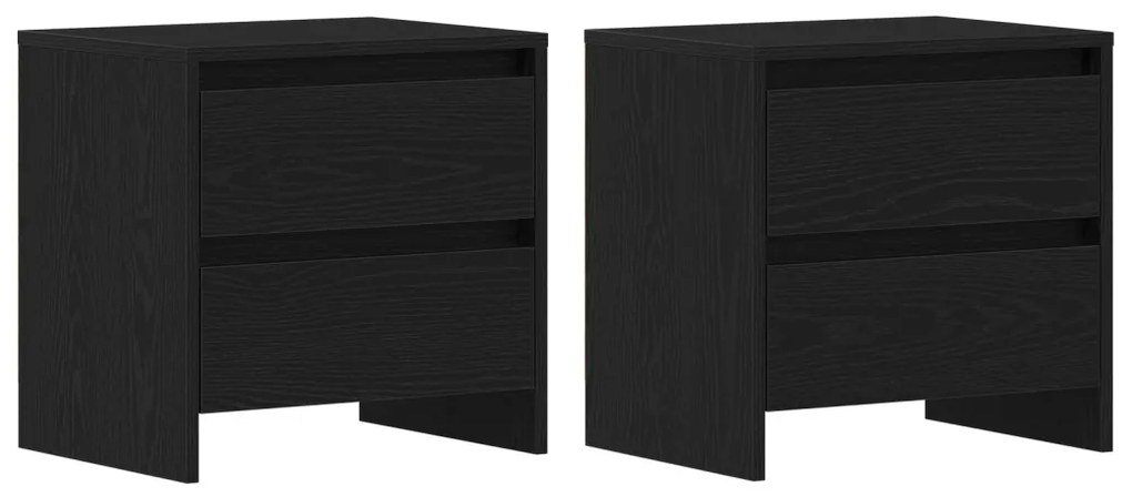Éjjeli asztal 2 db Fekete tölgy 45x34x44,5 cm Műanyag