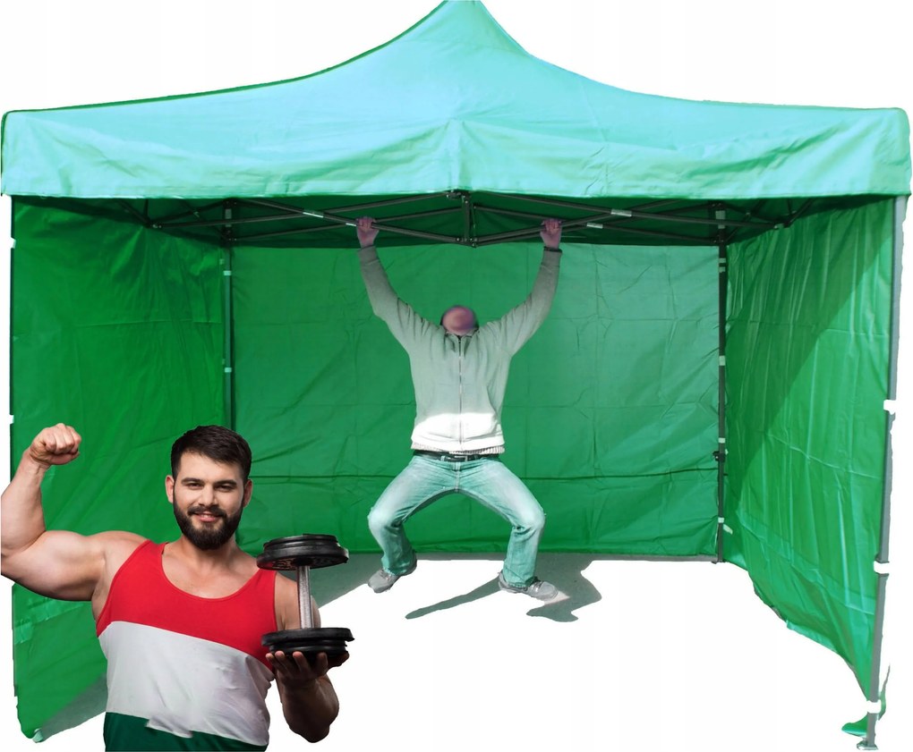 Erős Kerti Sátor Automatikusan Összecsukható Kereskedelmi Pavilon 27kg 3x3 m