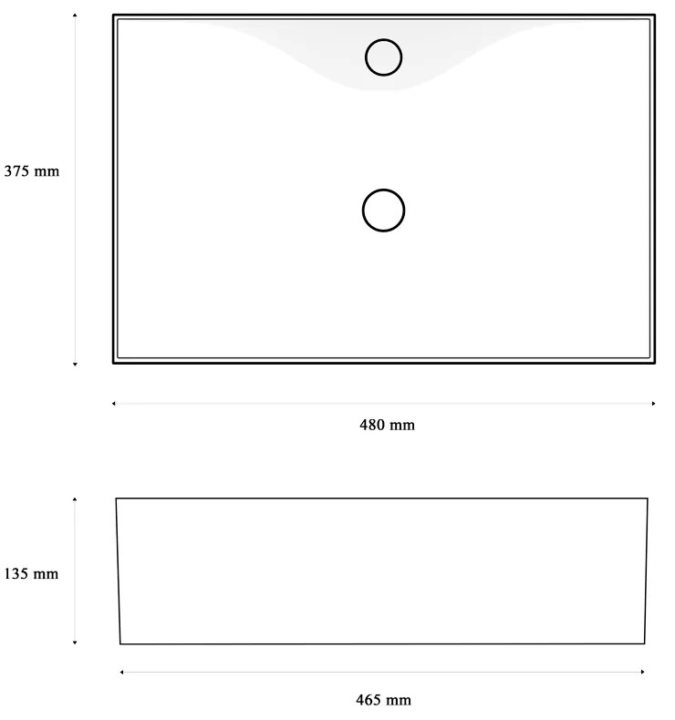 Gamma Yogi, asztali mosdó 480x375x135 mm, fényes fehér, GMA-UC-YOGI