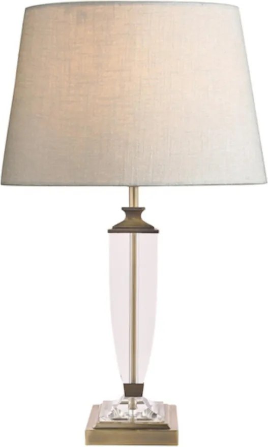 LAURA ASHLEY 3553066-Q CARSON Kristály Asztali lámpa Antik sárgaréz, Fehér B22 IP20