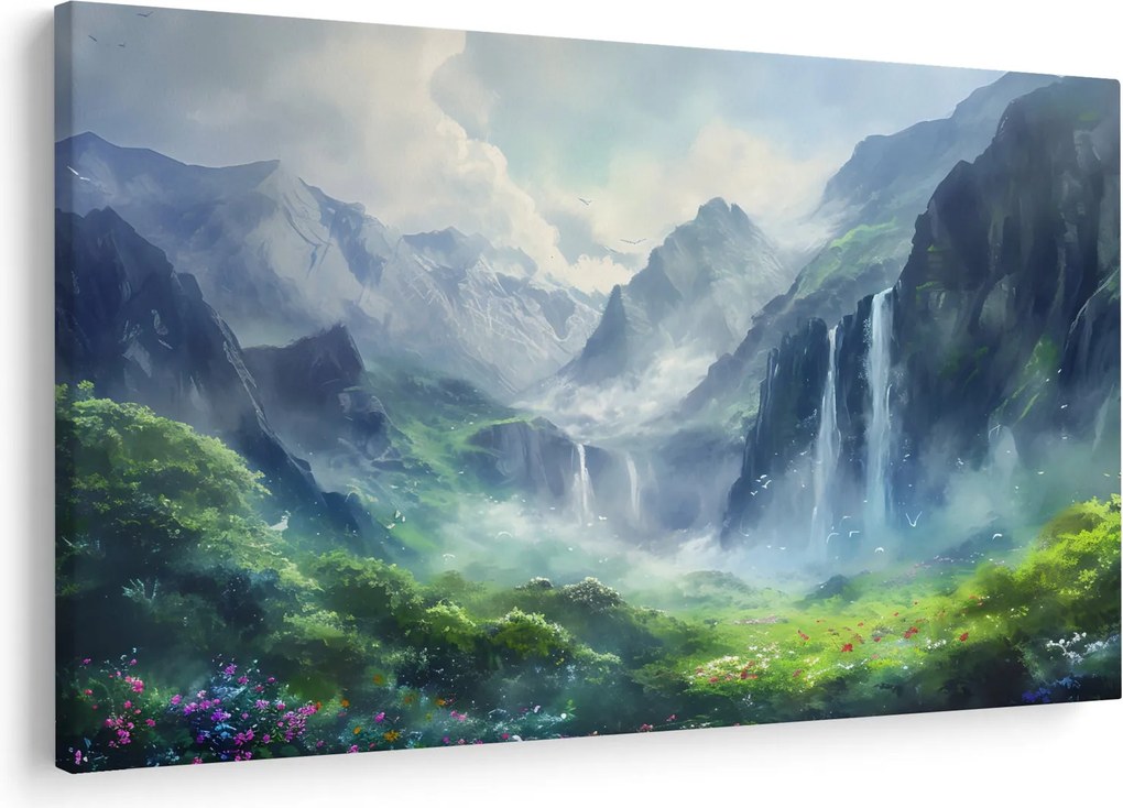 Kép - Vízesések völgye (90x60 cm)