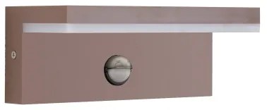 Brilagi-LED TESSI kültéri fali lámpatest érzékelővel, LED/10W/230V, barna, IP54