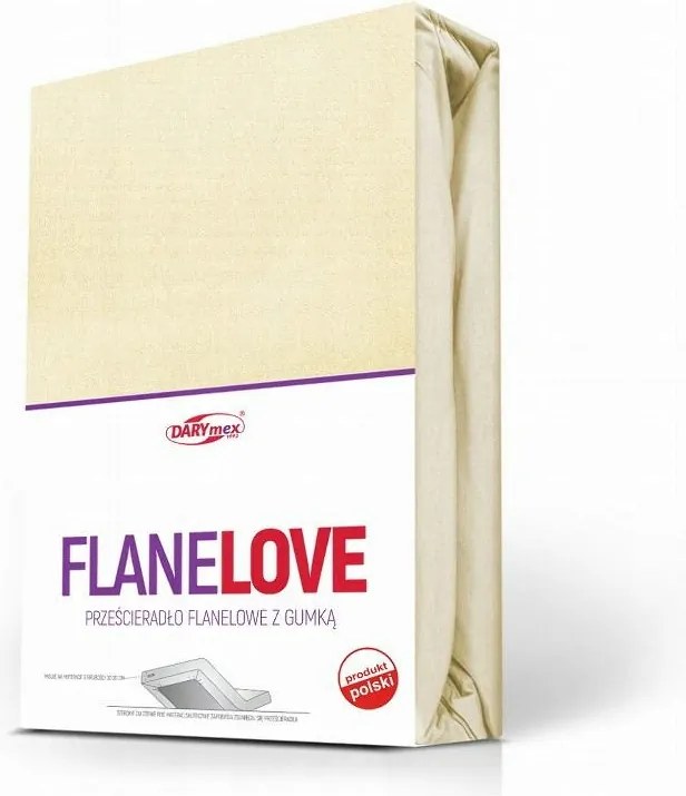 Flanel gumis lepedő 140x200 ekri