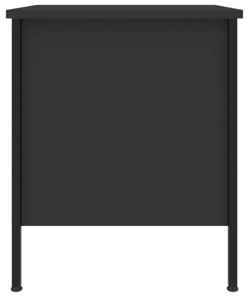 vidaXL 2 db fekete szerelt fa éjjeliszekrény 40x42x50 cm