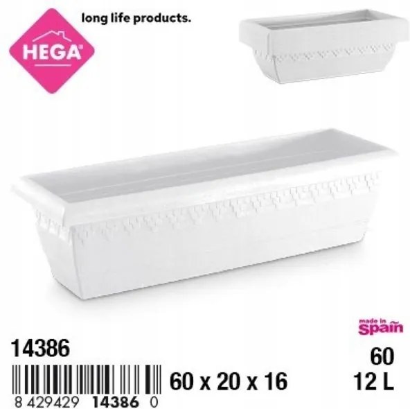 Téglalap alakú virágtartó 60cm 1db