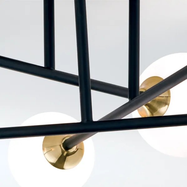 Orion DL 7-786/6 - Felületre szerelhető csillár SNOWWHITE 6xG9/20W/230V átm. 84 cm fekete/arany