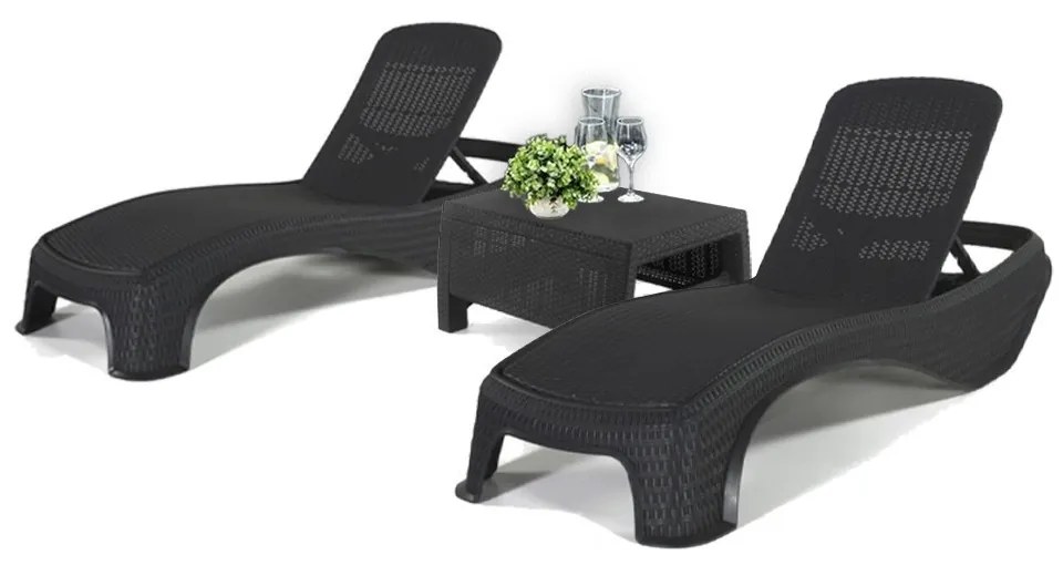 Atlantic duo kerti nyugágy set Corfu asztallal