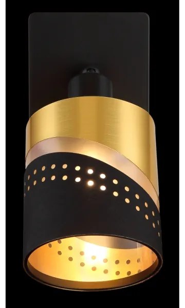 Globo 54046-1 - Fali spotlámpa OR 1xE14/25W/230V fekete/arany