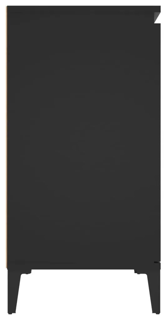 fekete szerelt fa tálalószekrény 104 x 35 x 70 cm
