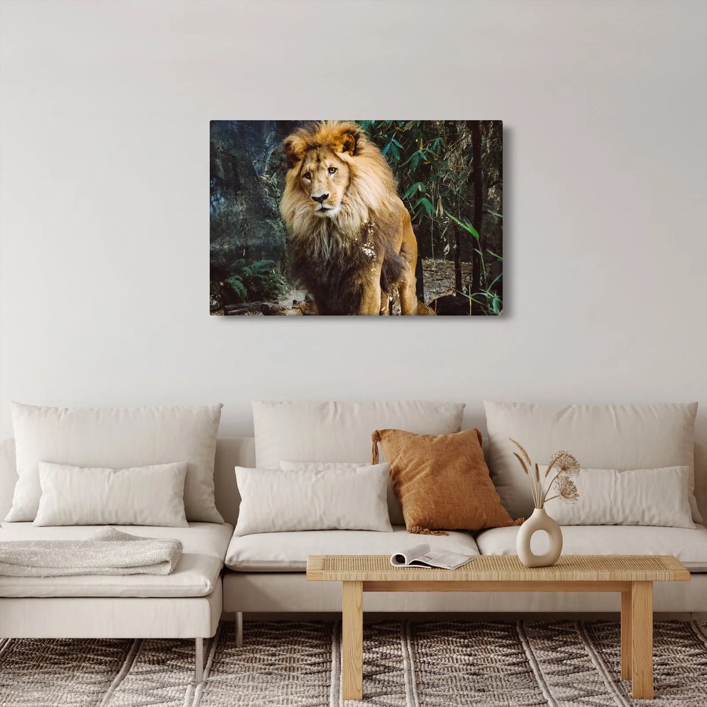 Oroszlán a vadonban (90x60 cm)