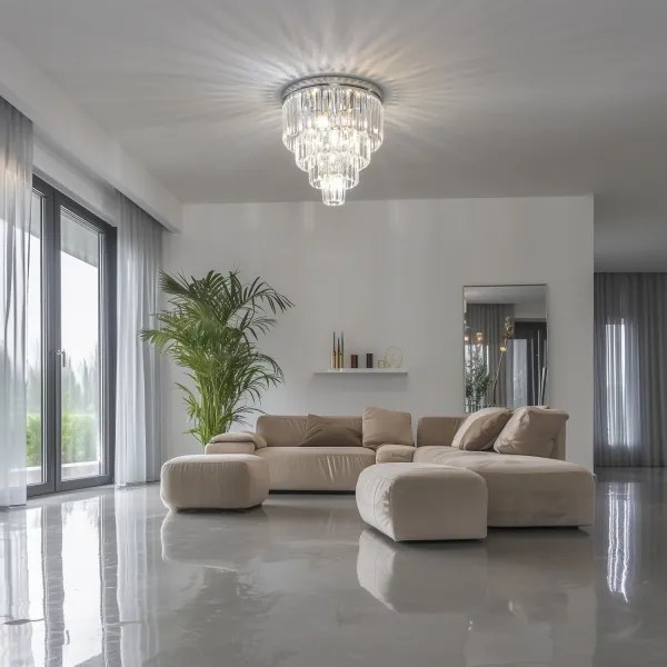 Brilagi - LED kristály mennyezeti lámpa MOZART 5xE14/40W/230V, fényes króm