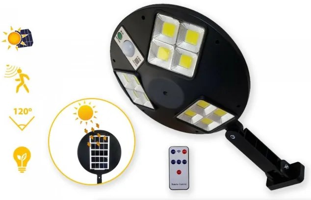 Nagy 3 Szögben Világító 144 LED solar kültéri lámpa