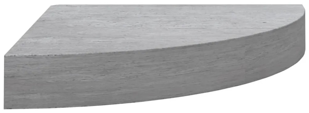 4 db betonszürke MDF fali sarokpolc 35 x 35 x 3,8 cm