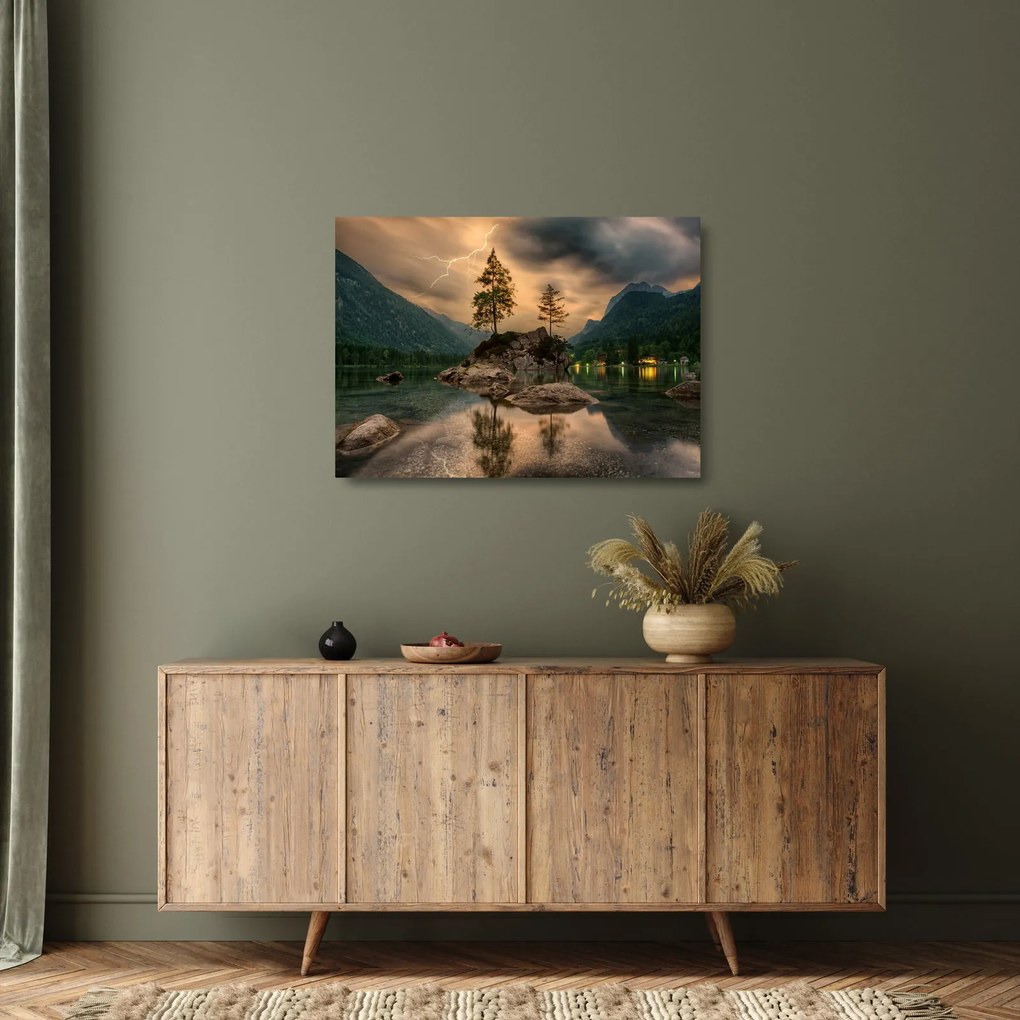 Gyönyörű tájkép (üvegen) (70x50 cm)
