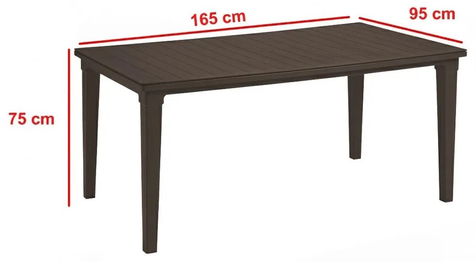 Futura műanyag kerti asztal