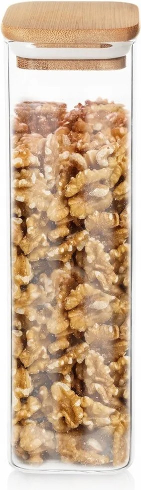 Üvegkonténer Bambusz Konyhai Légmentesen záródó Élelmiszeripari Termékek 600 ml