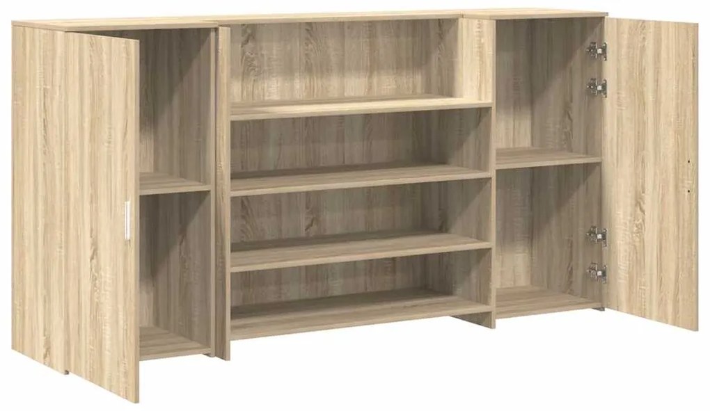 recepciós pult sonoma tölgy 200x50x103,5 cm szerelt fa
