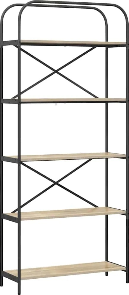 vidaXL Könyvespolc Sonoma tölgy 80 x 30 x 183 cm Faanyag