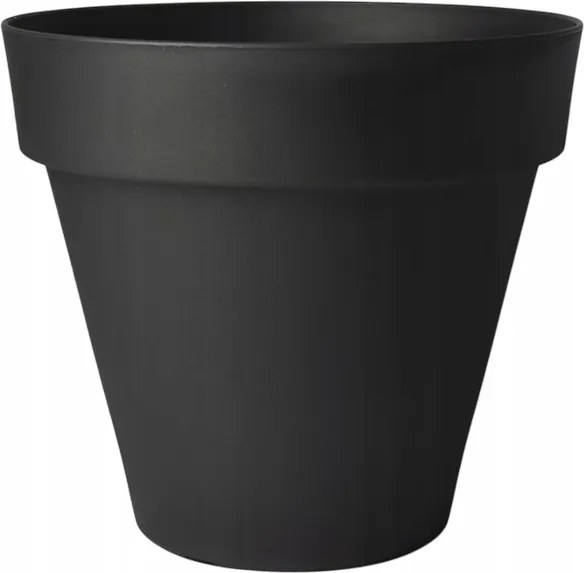 Nagy Virágtartó Kaspó Kerek Otthon Erkély Terasz Kert 39 CM Fekete