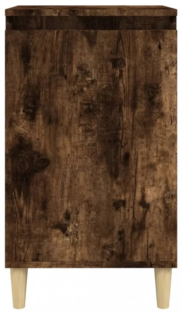 füstös tölgy színű szerelt fa éjjeliszekrény 40x35x70 cm