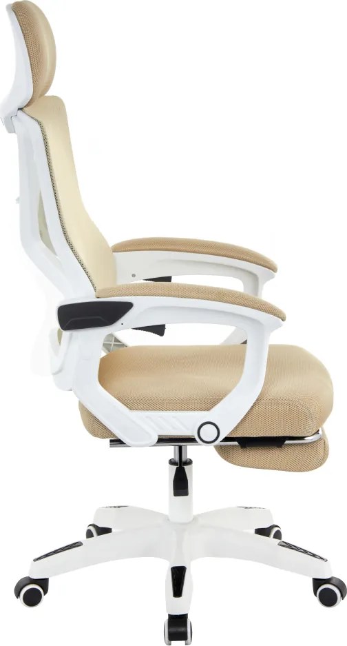 Irodai szék, bézs/fehér, teherbírás 150 kg, MALVIN