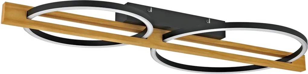 Italux Modern Mennyezeti lámpa Natano Fekete ITXPLF-55362-25W-WO