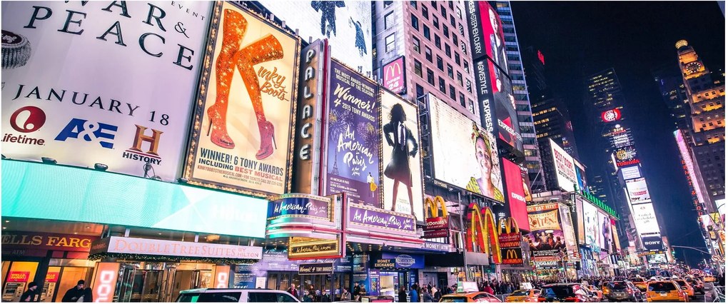 Kép - New York Theater District (120x50 cm)