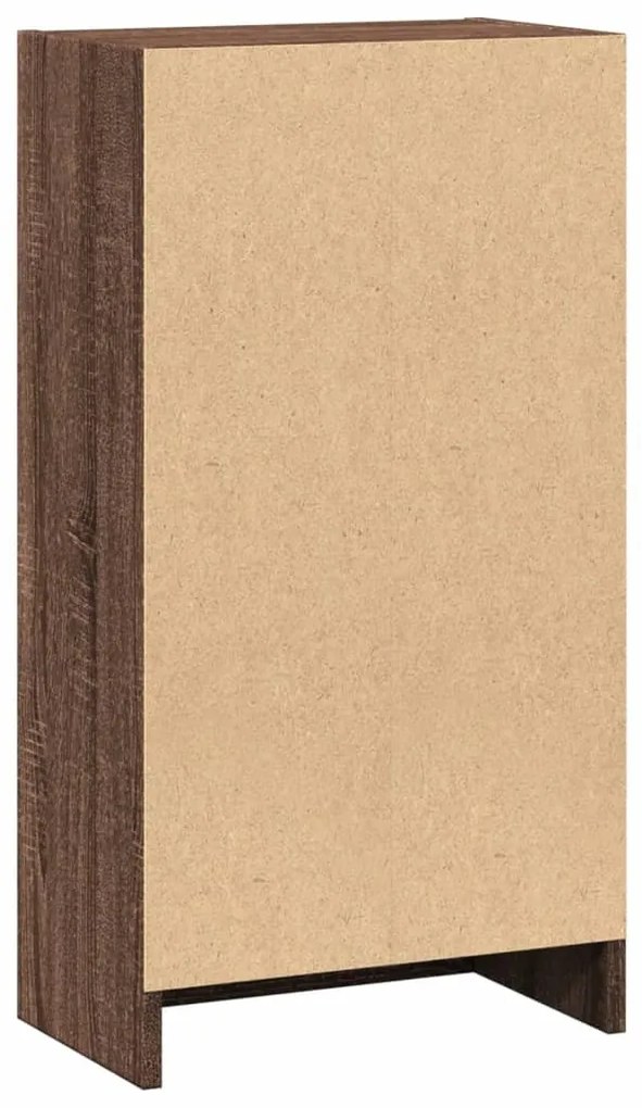 barna tölgy színű szerelt fa könyvszekrény 40 x 24 x 76 cm