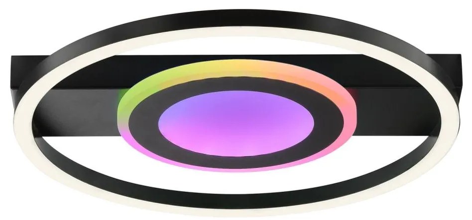 Brilliant -LED RGBW dimmelhető mennyezeti lámpatest MAUREEN LED/20W/230V 3000-6500K fekete+ távirányítóval