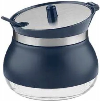 Cukortartó üveg cukortartó kanállal Pola 270ml sötétkék Galicja