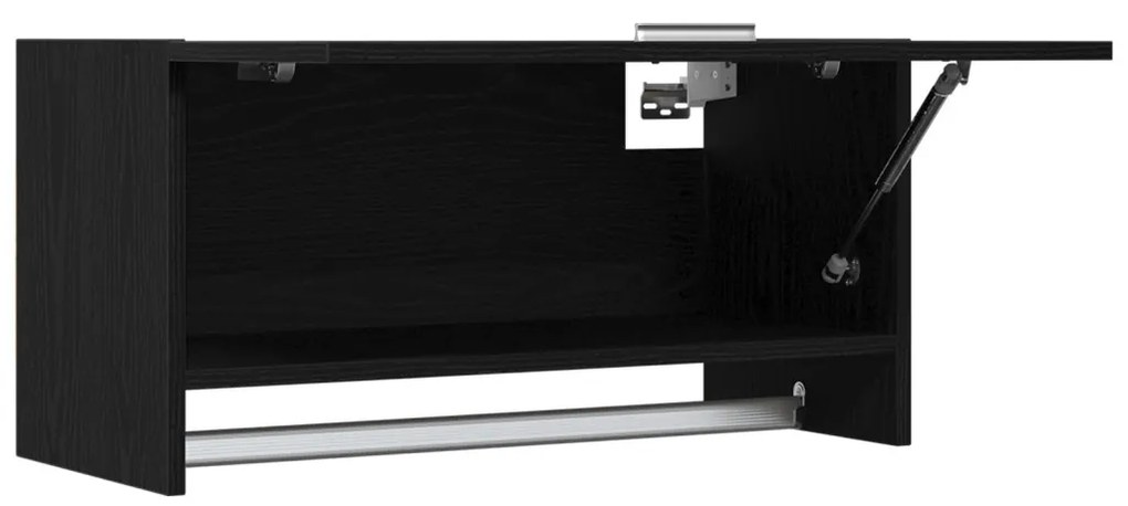Fekete Tölgy Szekrény 70x32,5x35 cm Lemezelt Fa