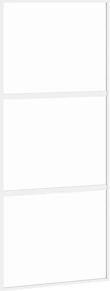 vidaXL fehér edzett üveg és alumínium tolóajtó 90 x 205 cm