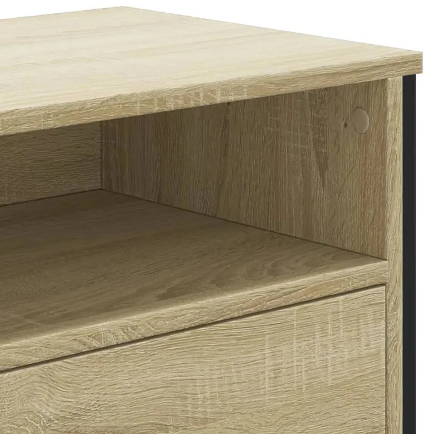 sonoma tölgy színű szerelt fa TV-szekrény 122 x 34 x 41 cm