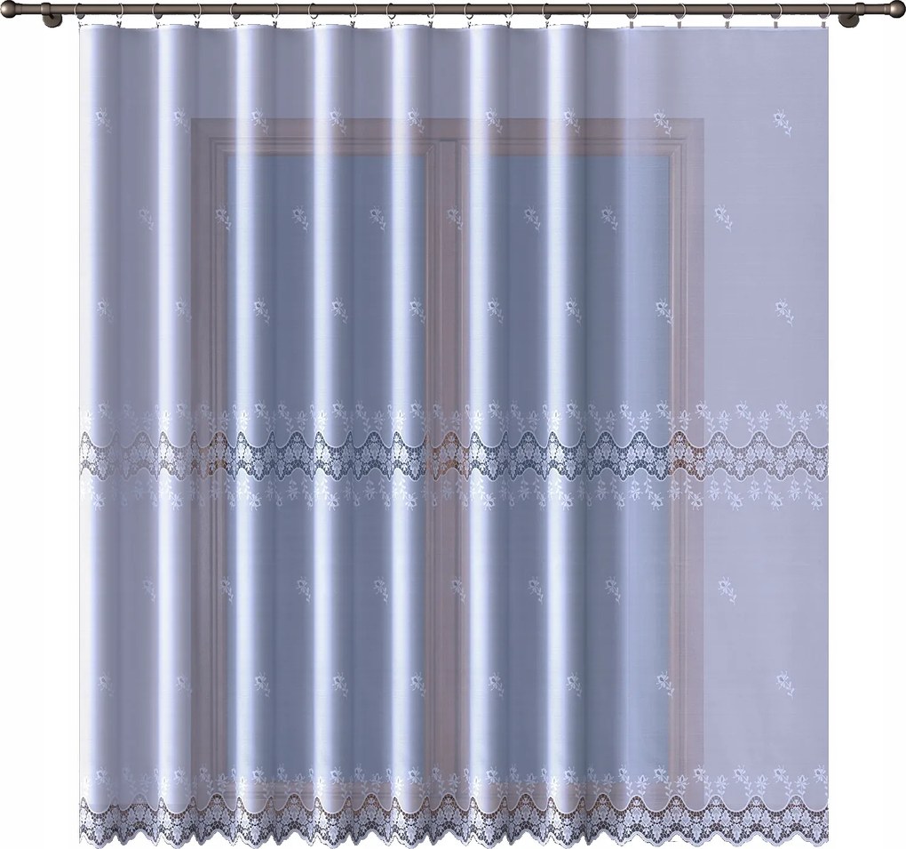 Finom Virágmintás Szalagfüggöny 200x160