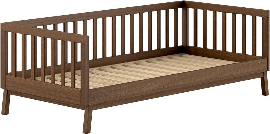 Barna borovi fenyő gyerekágy ágyráccsal 90x200 cm Sezane – Vipack