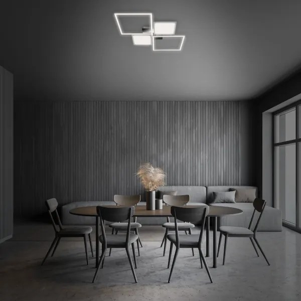 Briloner 3530-018 - LED Dimmelhető felületre szerelhető csillár FRAME LED/40W/230V + távirányító