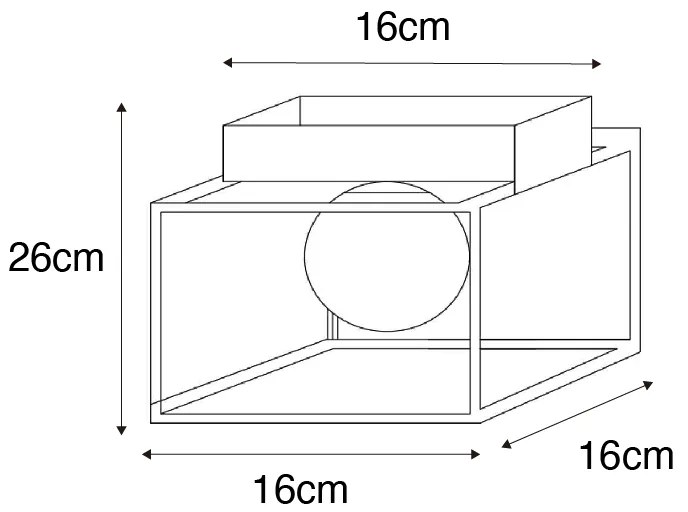 Design mennyezeti lámpa arany fehér üveggel - Aniek