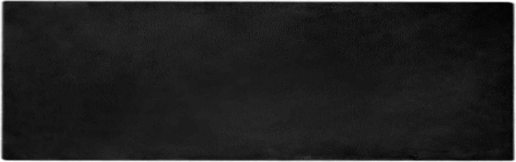 vidaXL Csúszásgátló Műnyúl Szőnyeg Olite Fekete 80 x 250 cm Poliészter