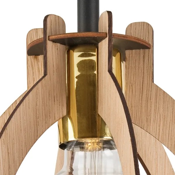 Felületre szerelhető csillár LANDO 1xE27/15W/230V tölgy