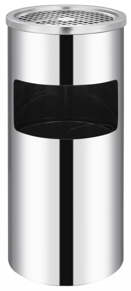 rozsdamentes acél fali szemeteskuka hamutartóval 26 liter