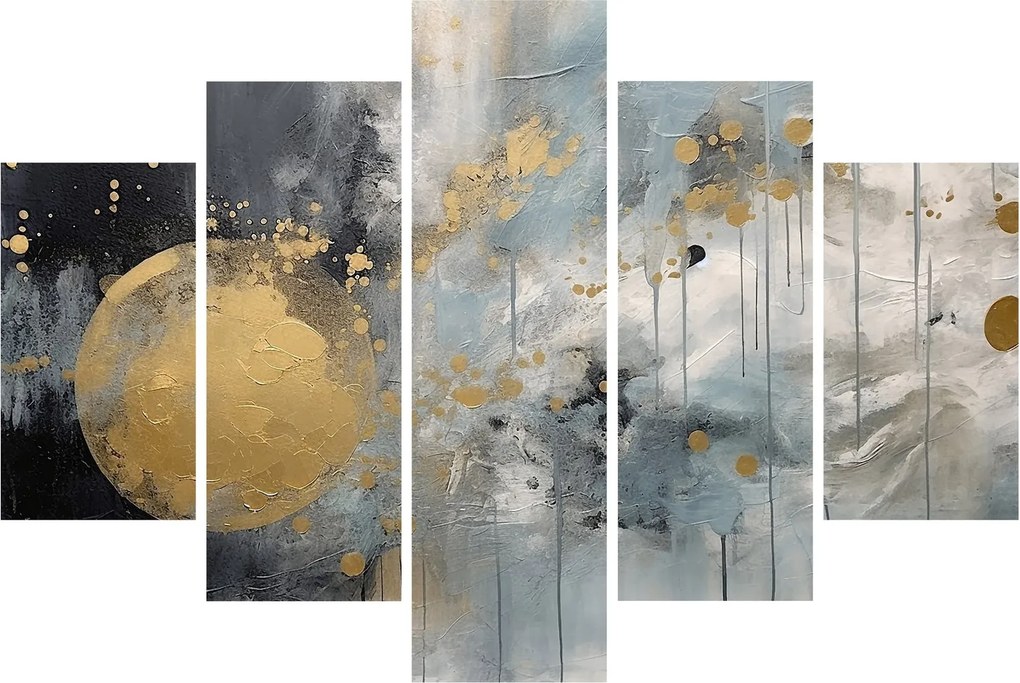Kép - Absztrakció arany golyóval (150x105 cm)