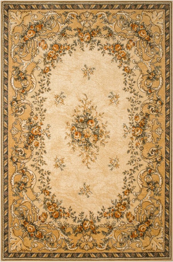 Dafne Sahara Klasszikus Díszes Gyapjúszőnyeg Agnella Barna 120x170 cm