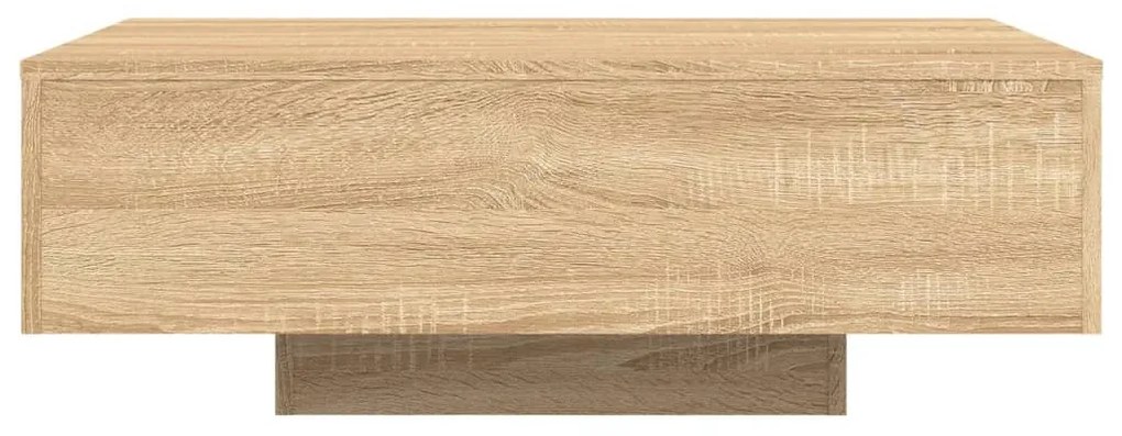 sonoma tölgy színű dohányzóasztal LED-lámpákkal 85 x 55 x 31 cm