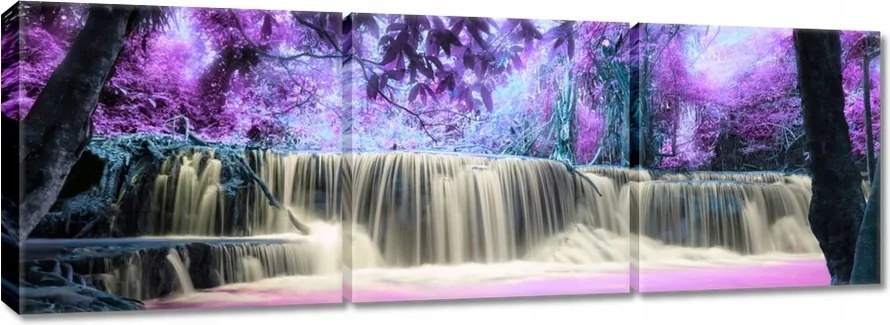 Vászonkép 150x50 Lila vízesés
