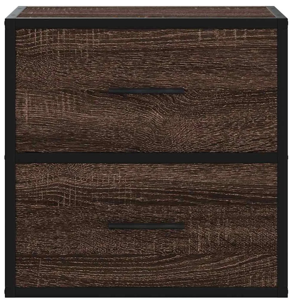 2db barna tölgy színű fali éjjeliszekrény 40 x 31 x 39,5 cm
