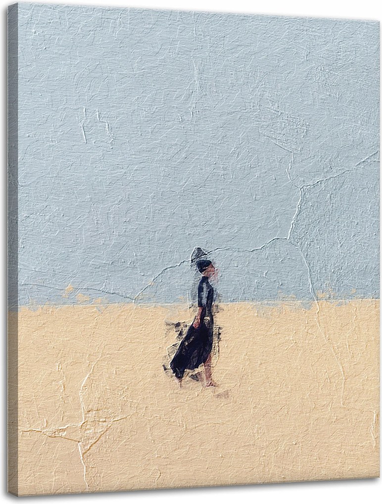Vászonkép Absztrakt Nő a homokban Művészet 30x40 cm
